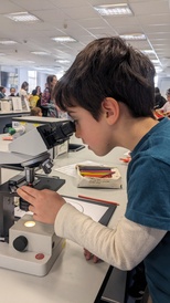 Child with microscope
