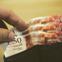 Decorative image of money